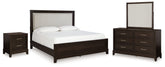Neymorton King Panel Bed, Dresser, Mirror and Nightstand
